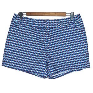 PGA Tour Women's Size 4 Blue, Red & White Geometric Print Golf Shorts